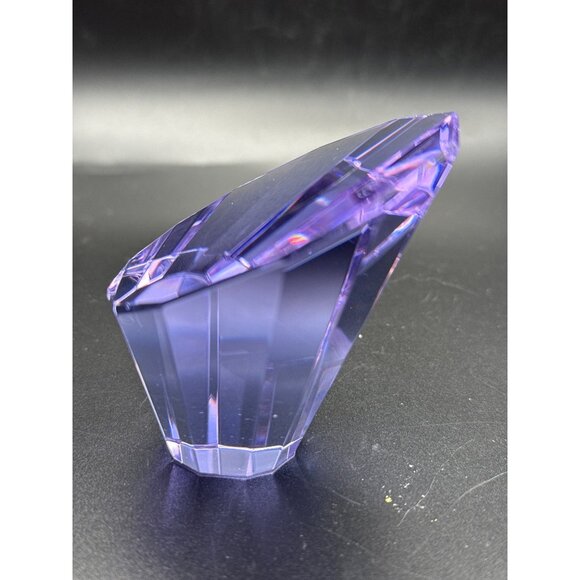 Olga Cassini Purple Faceted Crystal Paperweight 2.5 Inches - Picture 2 of 9